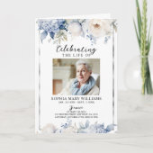 Funeral Order of Service | Floral Memorial Program カード (正面)