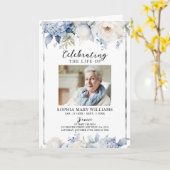 Funeral Order of Service | Floral Memorial Program カード (黄色い花)