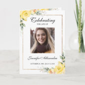 Funeral Order of Service Greenery Memorial Program プログラム (正面)