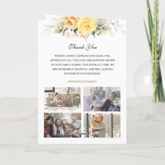 Funeral Order of Service Greenery Memorial Program プログラム (裏面)