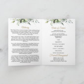 Funeral Order of Service Greenery Memorial Program プログラム (内部)