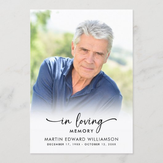 Funeral Order of Service In Loving Memory プログラム (正面)