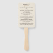 Funeral Order of Service Photo Program ハンドファン (裏面)