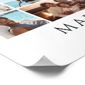 Funeral Photo Collage Forever In Our Hearts ポスター (角)