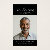 Funeral Photo Cross Elegant Prayer Card (正面)