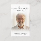 Funeral Photo Cross In Loving Memory Prayer Card 名刺 (正面)