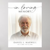 Funeral Photo In Loving Memory Welcome Sign Poster ポスター (正面)