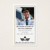 Funeral Photo Prayer for Pilot Modern Aviation (正面)