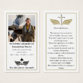 Funeral Photo Prayer for Pilot Modern Aviation (正面&裏面)