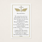 Funeral Photo Prayer for Pilot Modern Aviation (裏面)