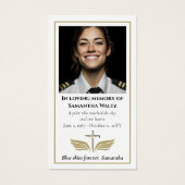 Funeral Photo Prayer for Pilot Modern Aviation (正面)