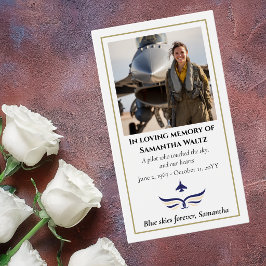 Funeral Photo Prayer for Pilot Modern Aviation