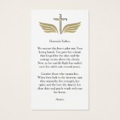 Funeral Photo Prayer for Pilot Modern Aviation (裏面)