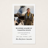 Funeral Photo Prayer for Pilot Modern Aviation (正面)