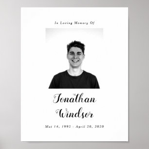 Funeral Photo Sign, Celebration Of Life Sign ポスター