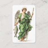 Funeral Prayer Card Memorial Angel Saint Raphael  名刺 (正面)