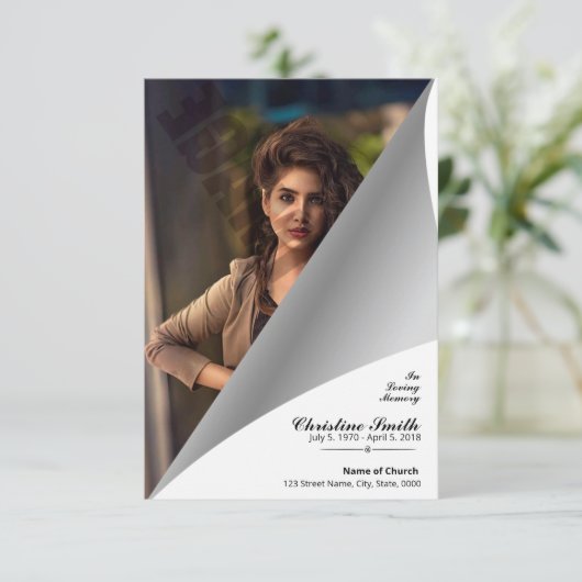 Funeral Prayer Card Template (スタンド正面)