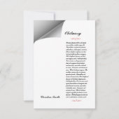 Funeral Prayer Card Template (裏面)