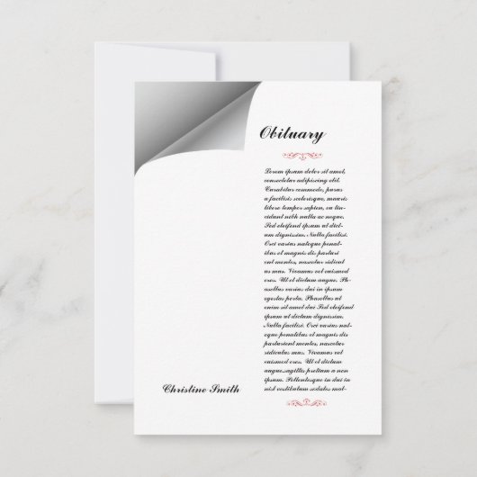 Funeral Prayer Card Template (裏面)