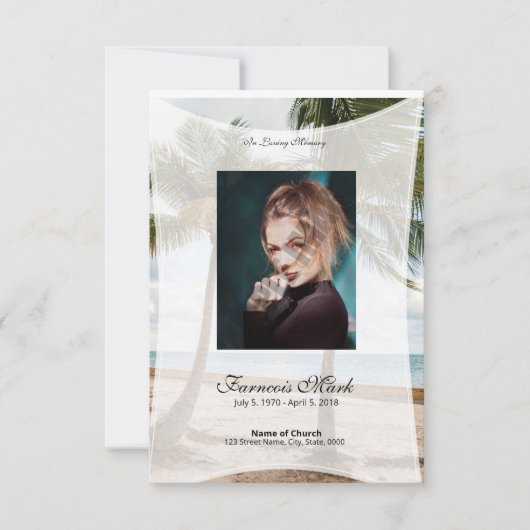 Funeral Prayer Card Template (正面)