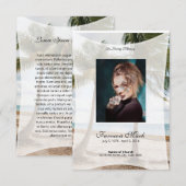 Funeral Prayer Card Template (正面/裏面)