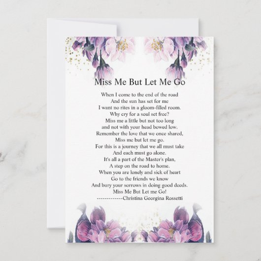 Funeral Prayer Card Template (裏面)