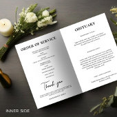 Funeral Program, Celebration of Life,Black & White チラシ