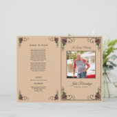 Funeral Program Flyer Template (スタンド正面)