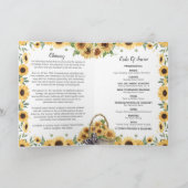 Funeral Program - Sunflowers Design プログラム (内部)