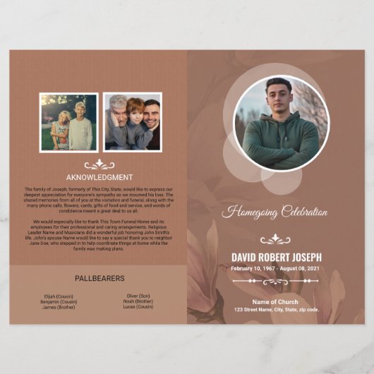 Funeral Program Template (正面)