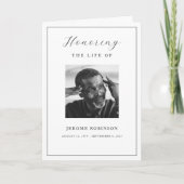 Funeral Program Template Celebration of Life 5 x 7 シーズンカード (正面)