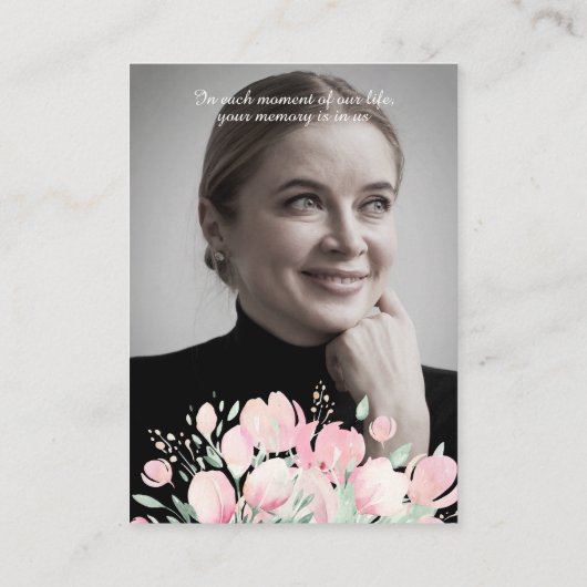 Funeral Romantic Wildflower to Remember Loved Ones 名刺 (裏面)