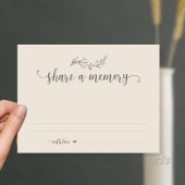 Funeral Service, Cream theme, Share a memory card ポストカード