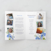 Funeral service program blue delphinium photos プログラム (内部)