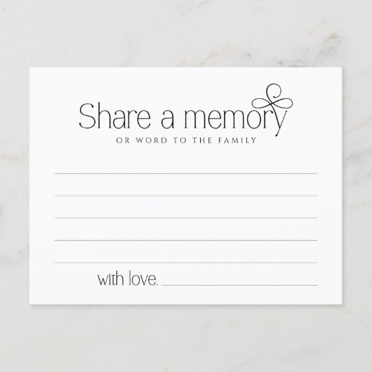 Funeral Service Share a memory Fairy Sympathy Card ポストカード (正面)