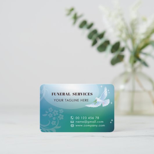 Funeral Services Business Cards Collection 名刺 (スタンド正面)