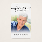 Funeral Sympathy Photo Forever Prayer Card (正面)