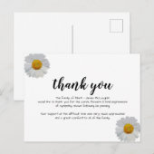 Funeral Sympathy Thank you Card ポストカード (正面/裏面)