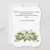 Funeral Thank You Card  (正面)