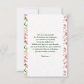 Funeral Thank You Card Template サンキューカード (裏面)