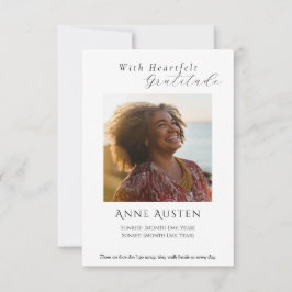 Funeral Thank You Card – With Gratitude サンキューカード