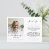 Funeral Thank You In Loving Memory Photo サンキューカード (スタンド正面)