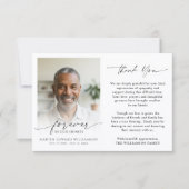 Funeral Thank You Photo Forever In Our Hearts サンキューカード (正面)