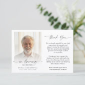 Funeral Thank You Photo In Loving Memory サンキューカード (スタンド正面)