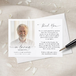 Funeral Thank You Photo In Loving Memory サンキューカード
