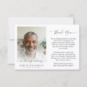 Funeral Thank You Photo In Loving Memory サンキューカード (正面)