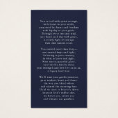 Funeral USA Flag Military Photo Prayer Card (裏面)