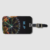 Funfairカッコいいアットナイトモノグラム ラゲッジタグ (正面横)