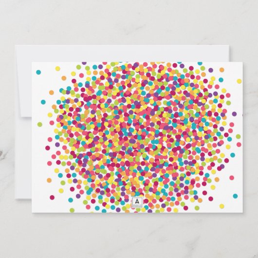 Funfettiの写真の誕生会 招待状 (裏面)