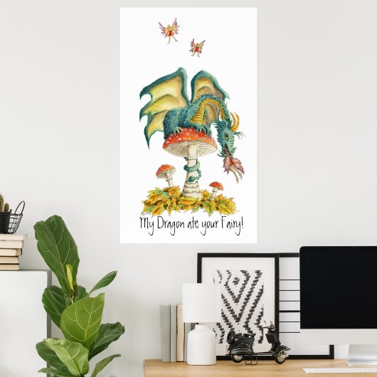 Fungi Dragon Poster ポスター (ホームオフィス)